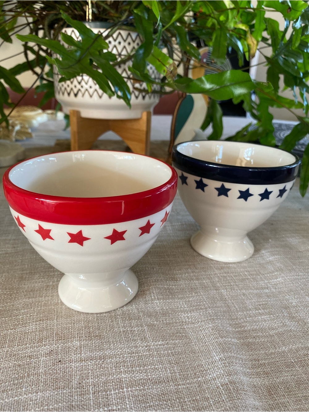 2 Sheffield Home “Land That I Love” Ice Cream Bowls Patriotic Red, White & Blue